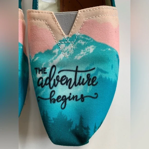 Groove Bags Custom Kicks ~ The Adventure Begin Flats ~ Size 6.5 ~ Camping - Picture 9 of 16